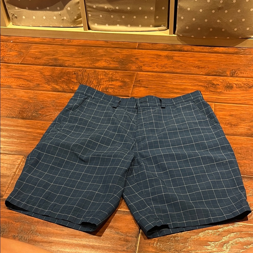 Classic Navy Checkered Men's Shorts